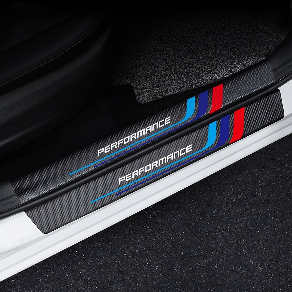 Car Accessories Quotes - 4pcs Carbon Fiber Sill Plate Stickers