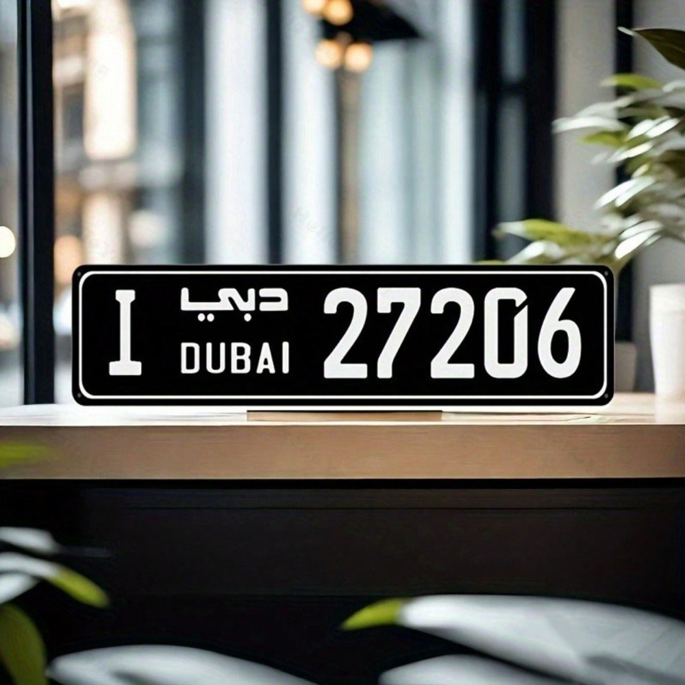 Car Accessories In Dubai - CIFBUY 1pc Decorative Engraved Aluminum Dubai