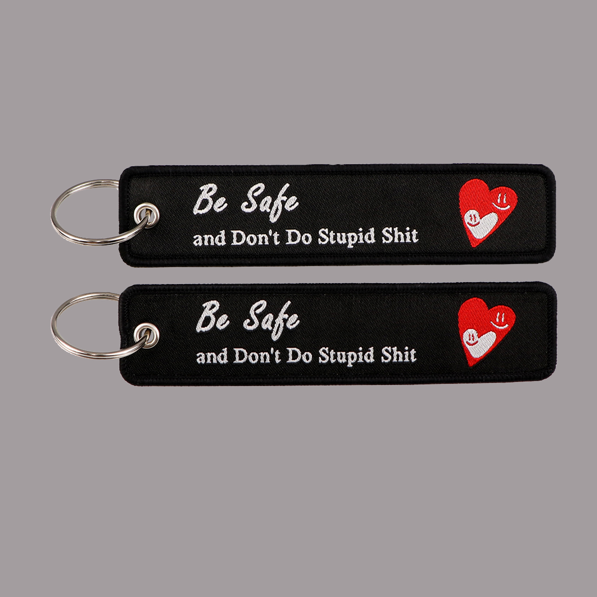 Car Accessories Quotation - 1PCS Be Safe Quotation Embroidered Keys