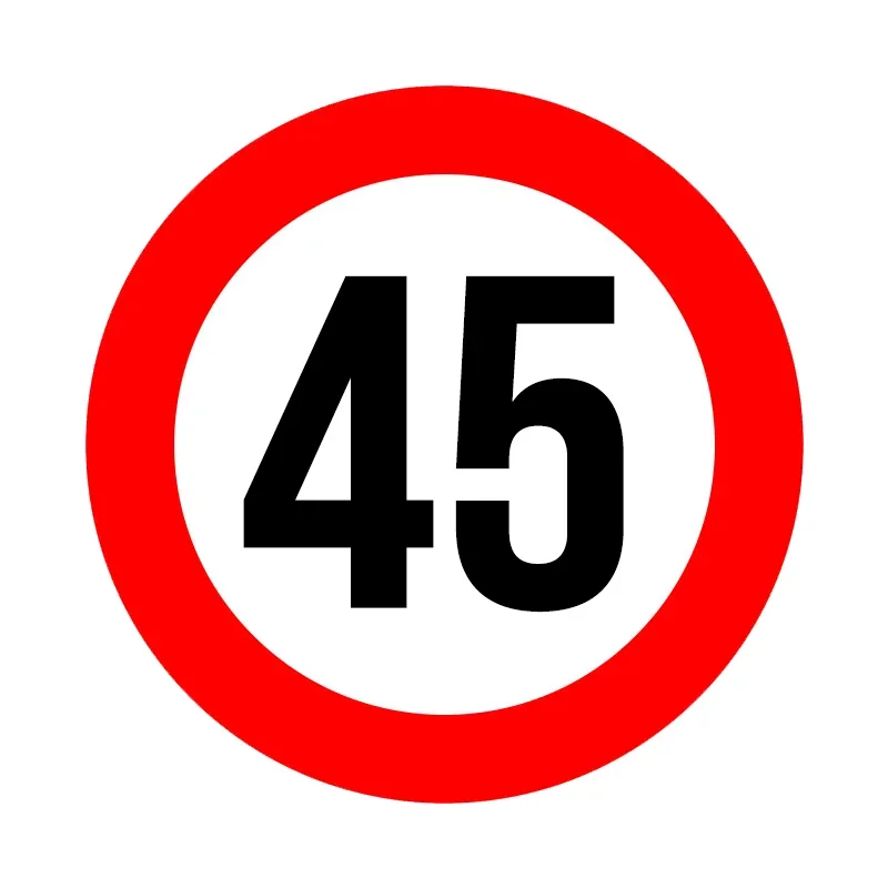 Car Accessories Quotes - Fashion Creative Speed Limit 45 Km