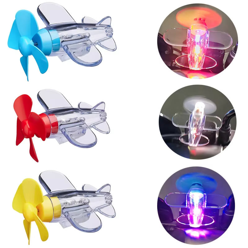 Car Accessories Papar - Wind Powered LED Airplane Ornament for