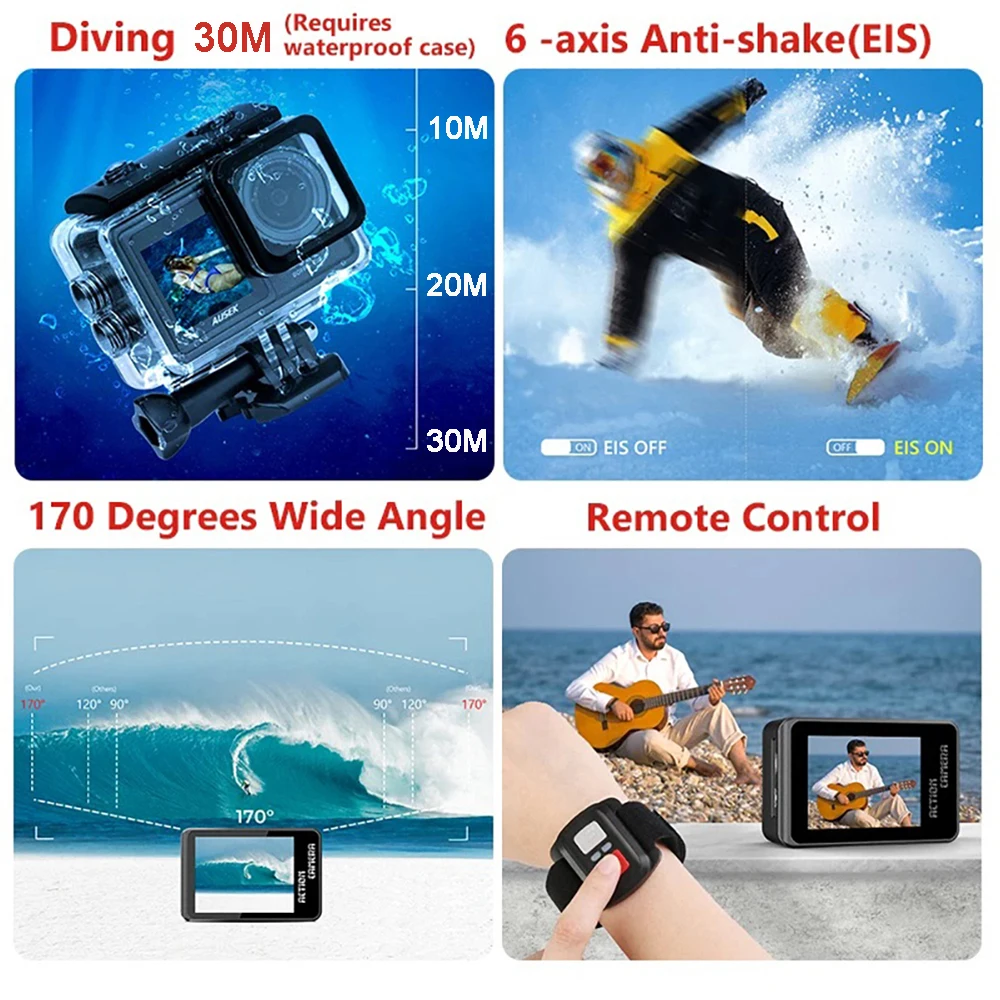 AUSEK M81TR Action Camera 5K 4 - Car Accessories Online review and price