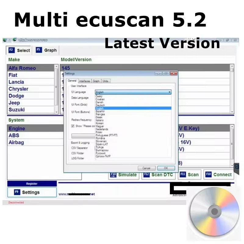 Latest Multiecuscan V5.2 Regis - Obd2 Scanner review and price