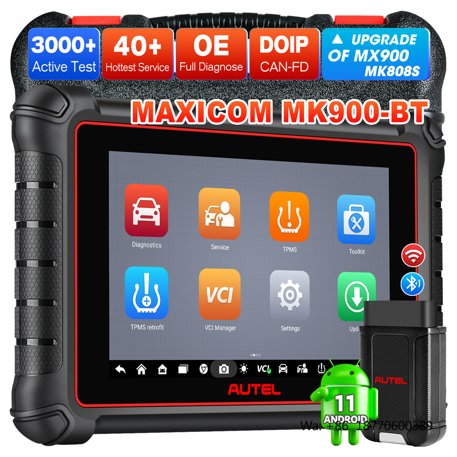 Autel MaxiCOM MK900 BT Car Dia - Obd2 Scanner review and price