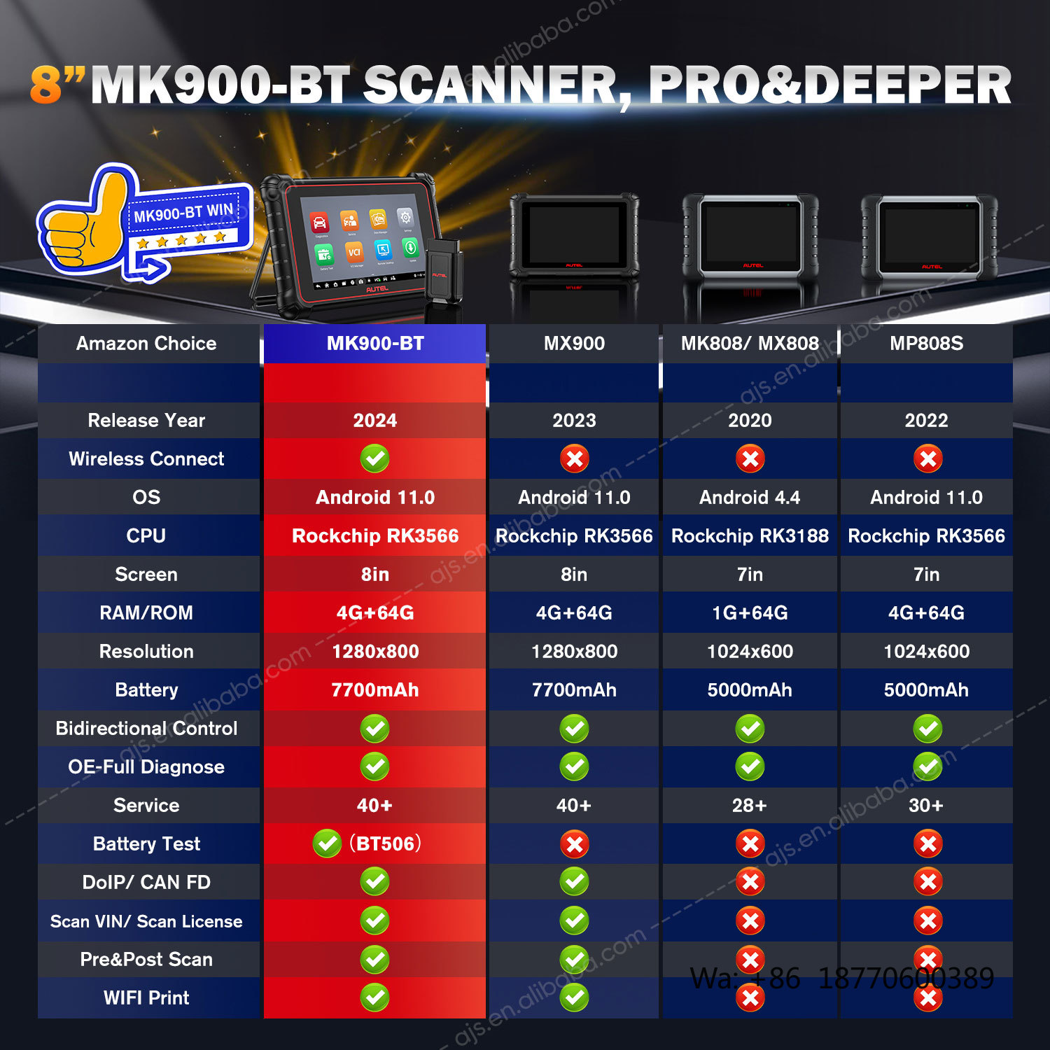 Autel MaxiCOM MK900 BT Car Dia - Obd2 Scanner review and price