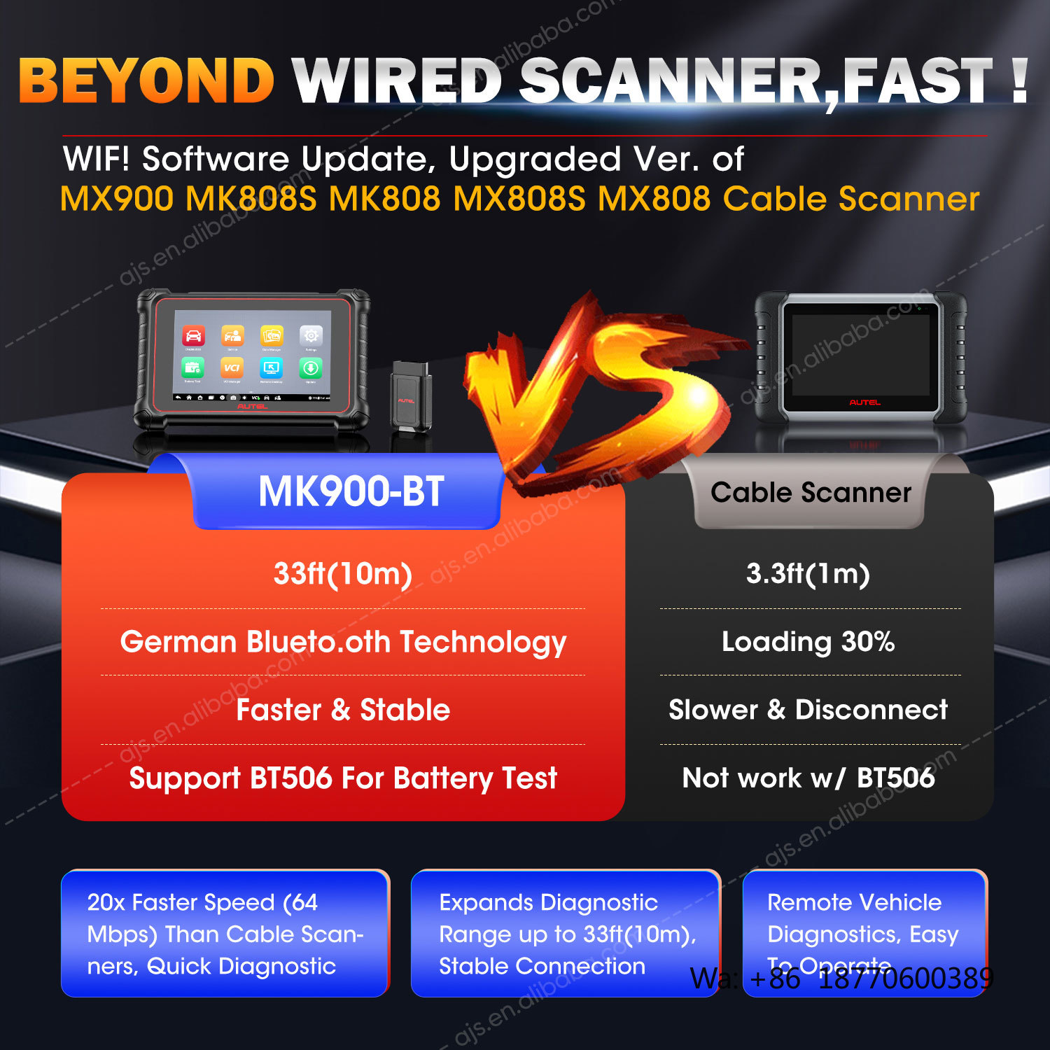 Autel MaxiCOM MK900 BT Car Dia - Obd2 Scanner review and price