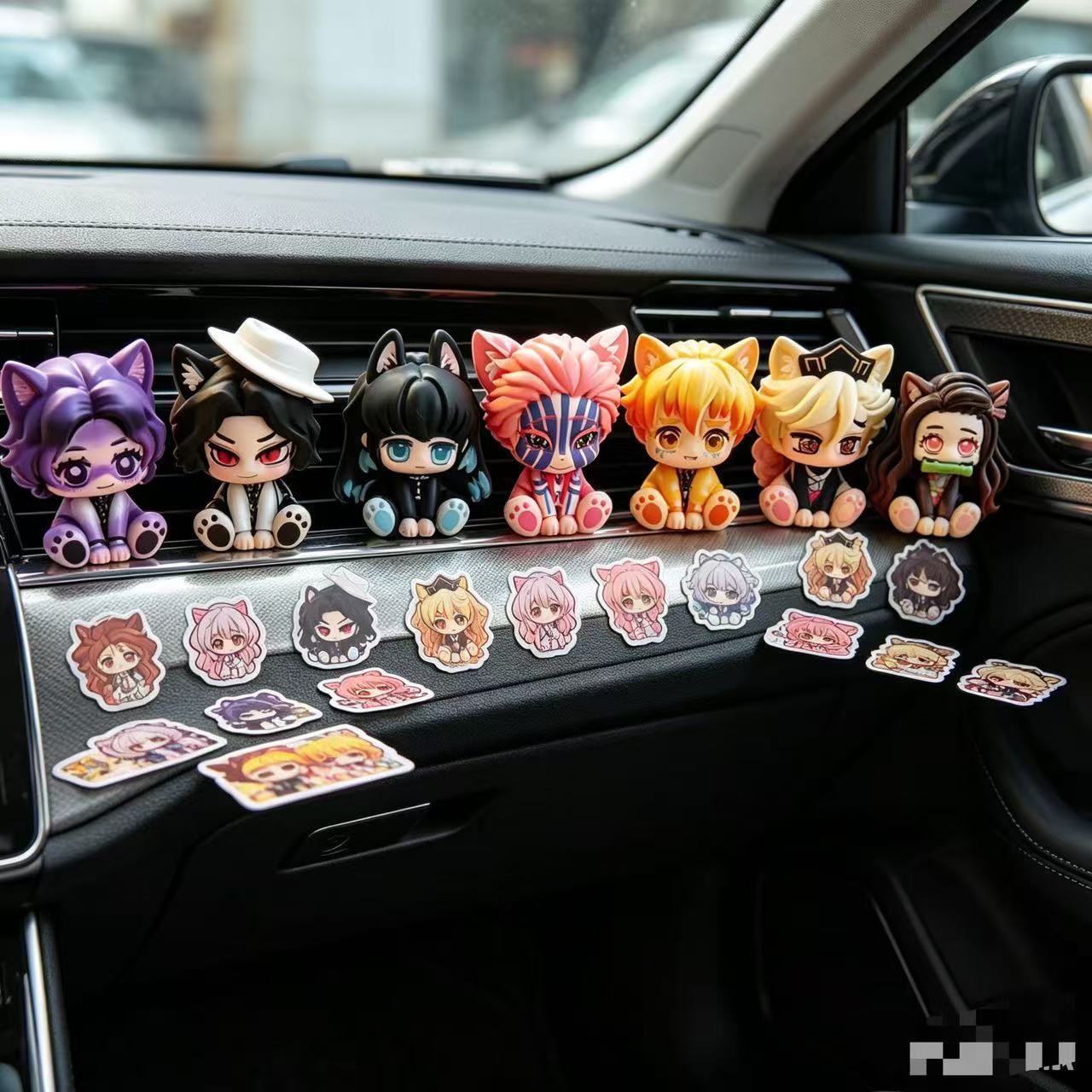 Demon Slayer Cute Chibi Figuri - Car Accessories Papar review and price