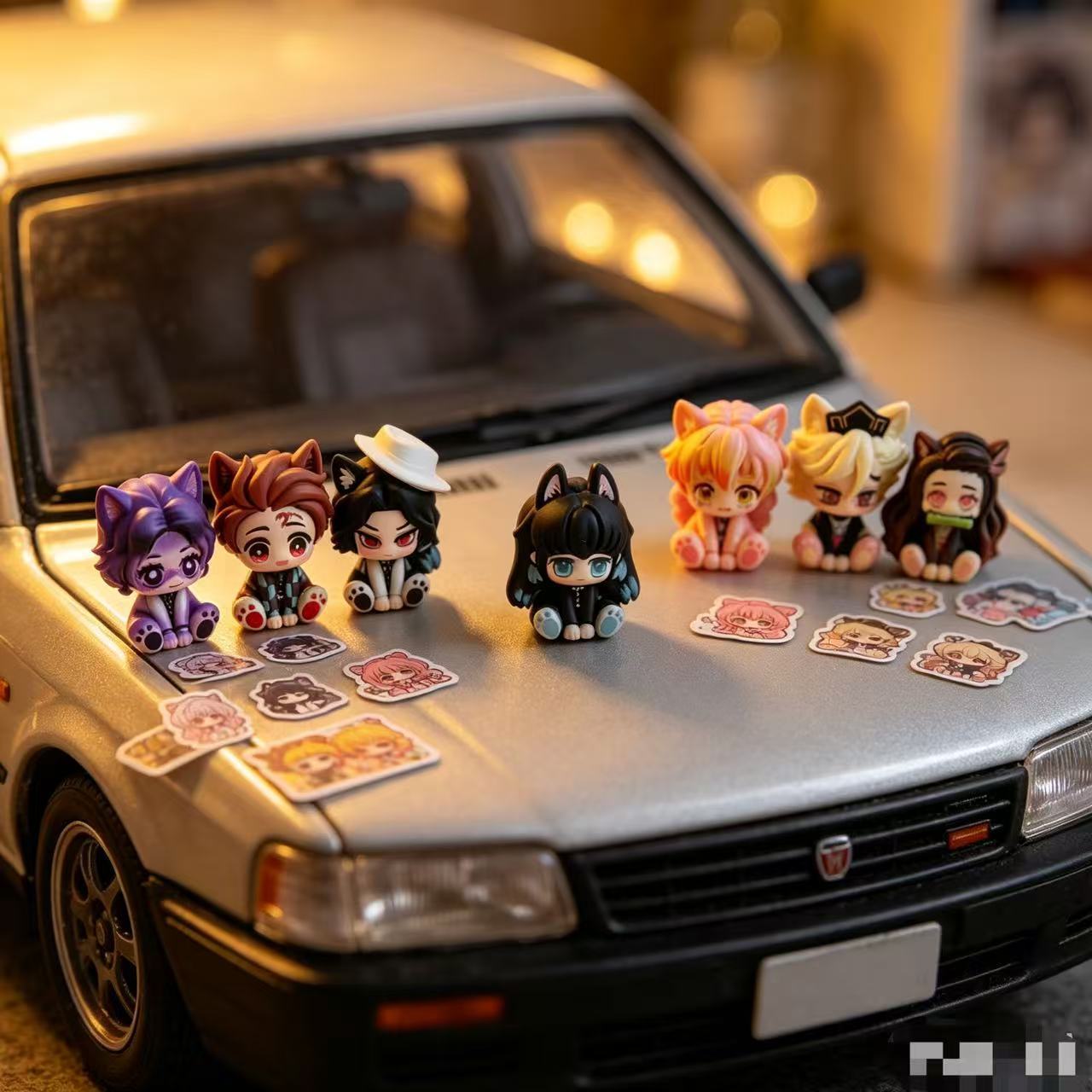 Demon Slayer Cute Chibi Figuri - Car Accessories Papar review and price
