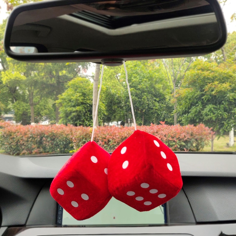 Multicolor Plush Dices Car Han - Car Accessories Must Have review and price