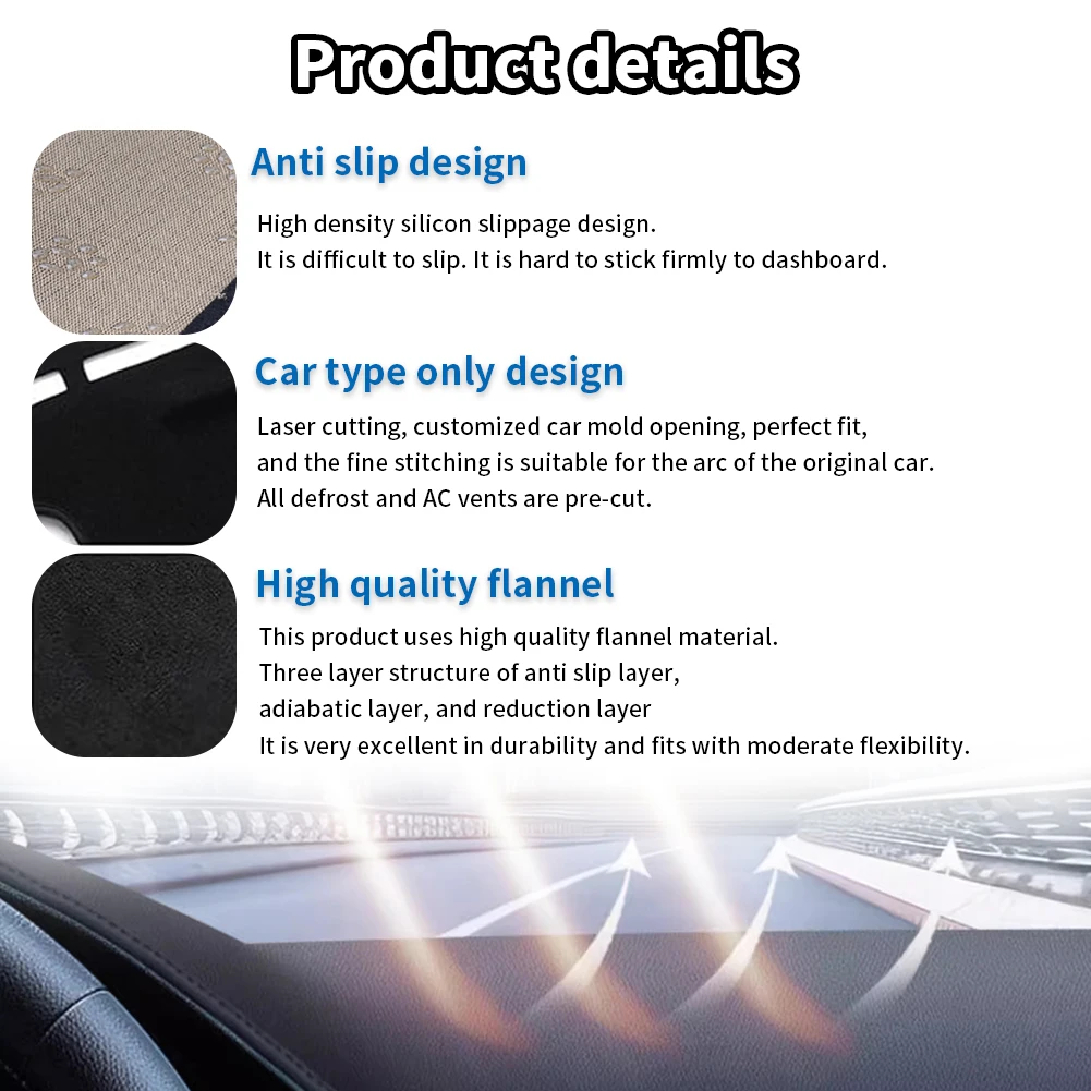 for Ford Mustang 2024 2025 202 - Car Anti-Slip Dashboard Mat review and price